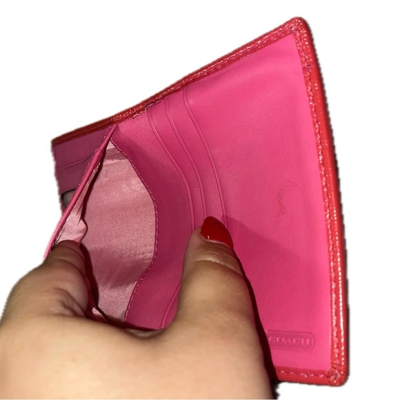 Y2K Coach Signature Canvas Leather & Patent Leather Card Holder - Picture 9 of 13